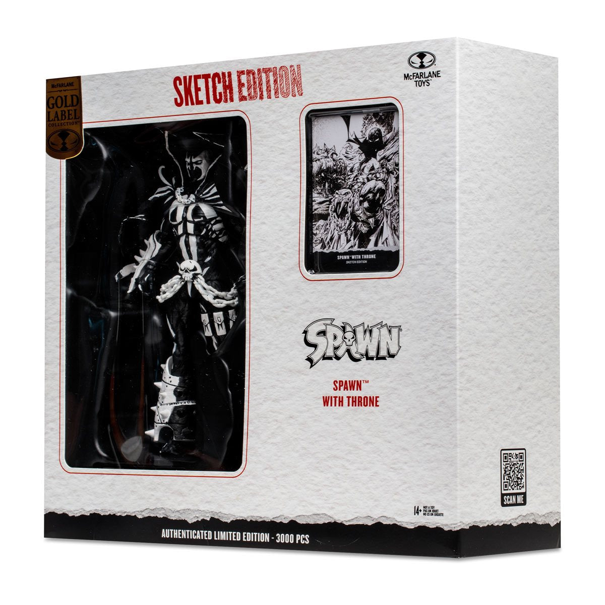 Spawn with Throne Sketch Edition Gold Label 7-Inch Scale Action Figure | No Autograph | Exclusive