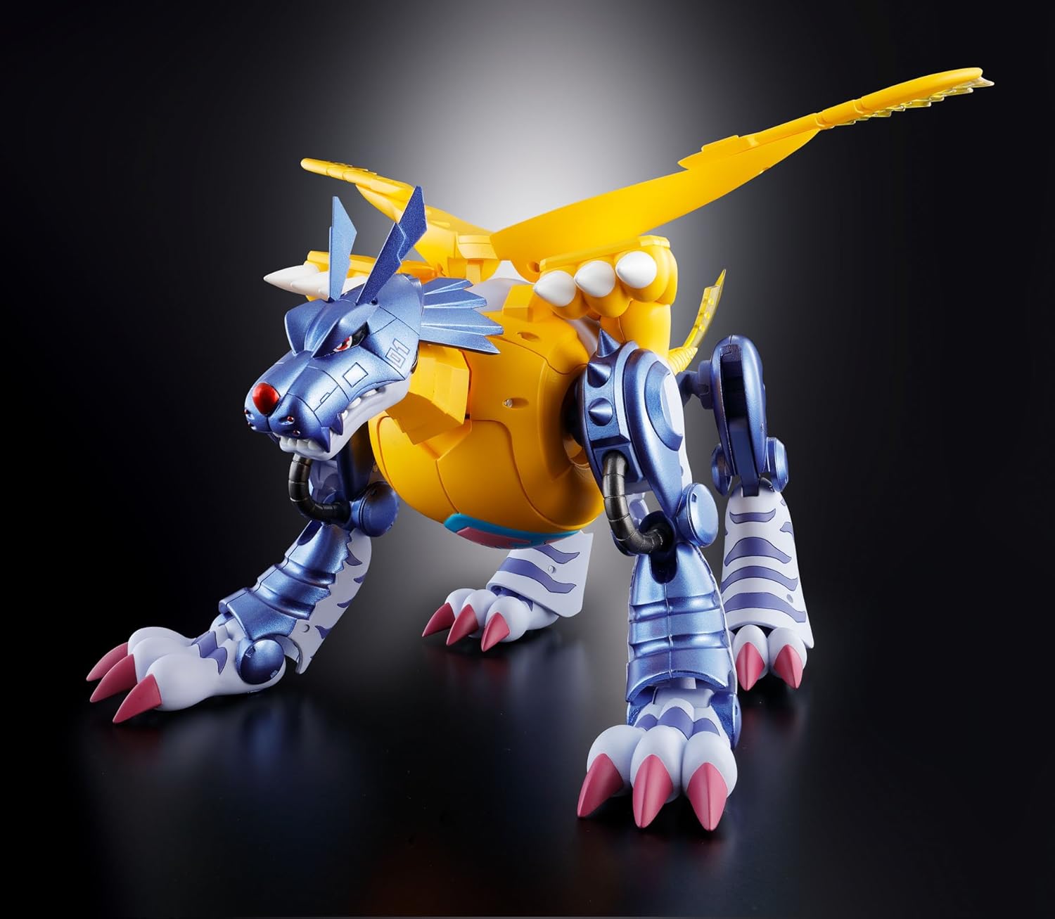 Tamashii Nations Bandai Digivolving Spirits 02 Metal Garurumon (Gabumon) Digimon Adventures Action Figure