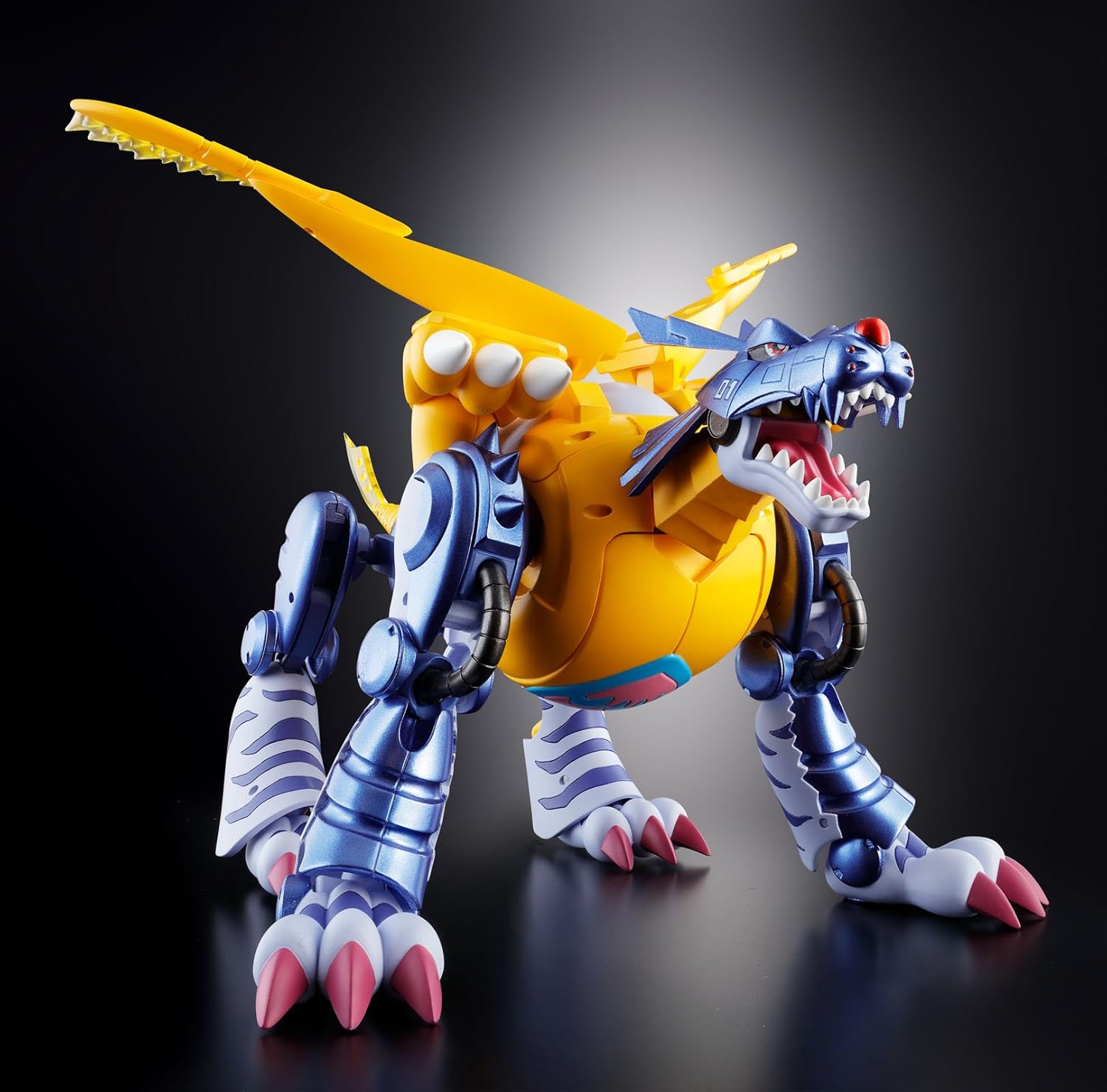 Tamashii Nations Bandai Digivolving Spirits 02 Metal Garurumon (Gabumon) Digimon Adventures Action Figure