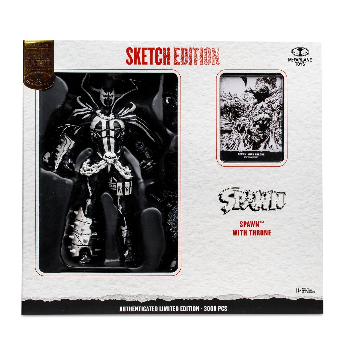 Spawn with Throne Sketch Edition Gold Label 7-Inch Scale Action Figure | No Autograph | Exclusive