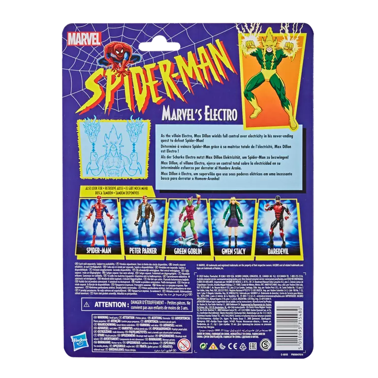 Spider-Man Marvel Legends Retro Collection Marvel's Electro Action Figure