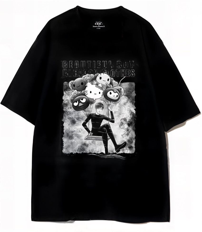 JUNJI ITO x Sanrio Rugged T-shirt | THE BOY IN BLACK | PREORDER