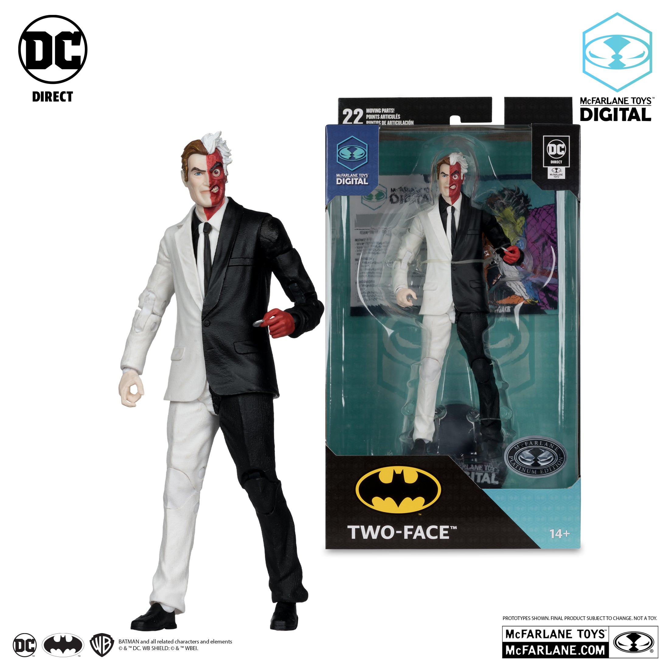 DC: The Silver Age Two-Face Platinum Edition  7" Action Figure (With Digital Code) | 1 Per Customer (Copy)