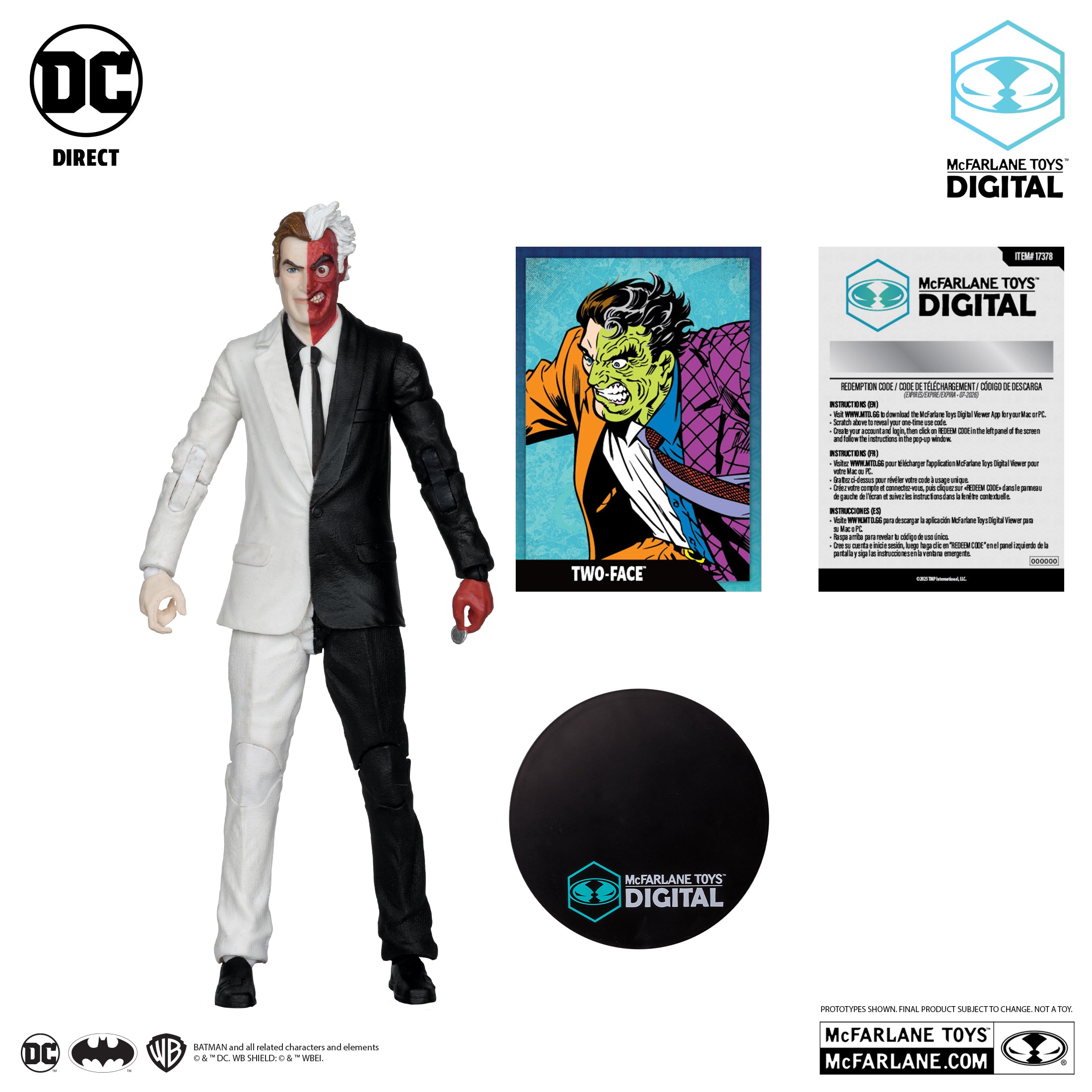 DC: The Silver Age Two-Face Platinum Edition  7" Action Figure (With Digital Code) | 1 Per Customer (Copy)