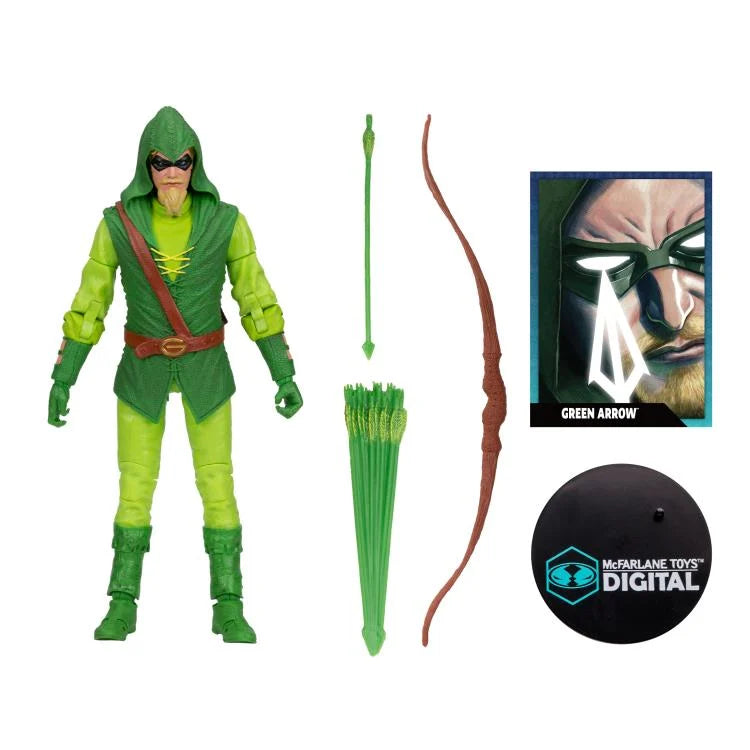 Figura de acción de Green Arrow: Longbow Hunter de 7" con código digital 