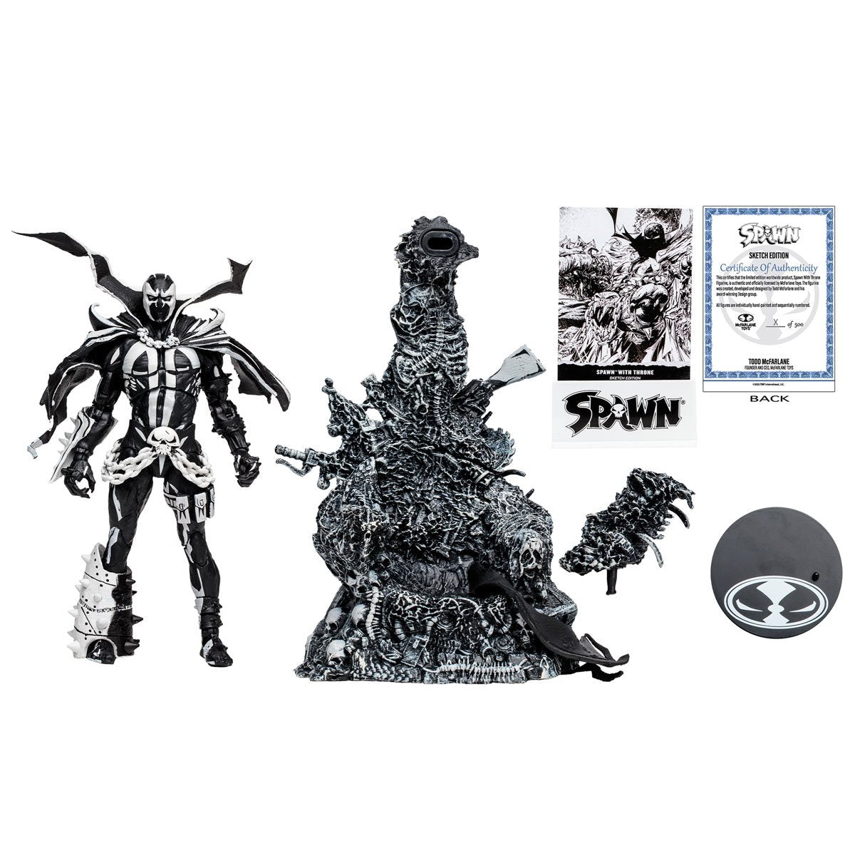 Spawn with Throne Sketch Edition Gold Label 7-Inch Scale Action Figure | No Autograph | Exclusive