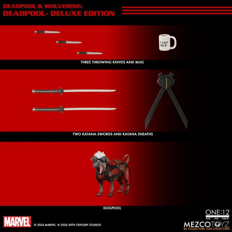 Figuras colectivas One:12 - Deadpool y Wolverine (película de 2024) - Deadpool