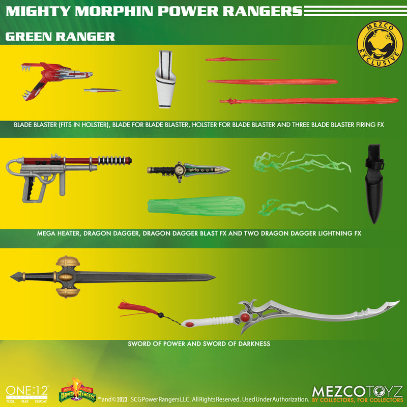 Mezco One:12 Collective Mighty Morphin’ Power Rangers | MDX Green Ranger-17