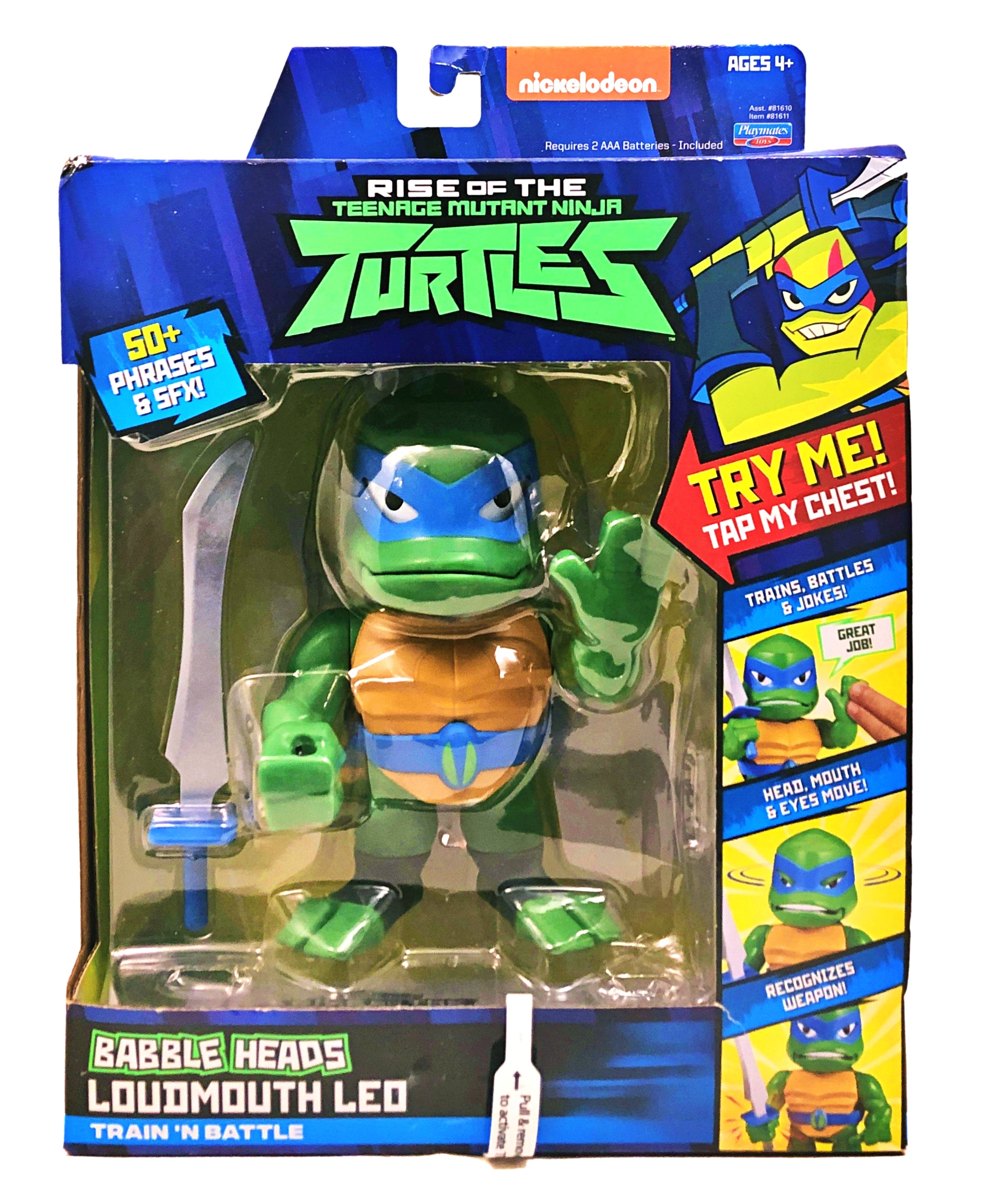 Rise of the TMNT's Babble Heads Loudmouth Leo (Playmates)