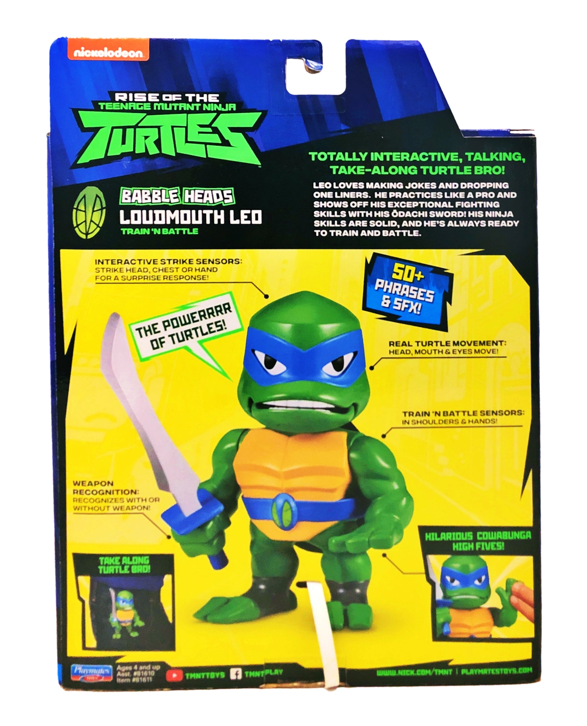 Rise of the TMNT's Babble Heads Loudmouth Leo (Playmates)-4