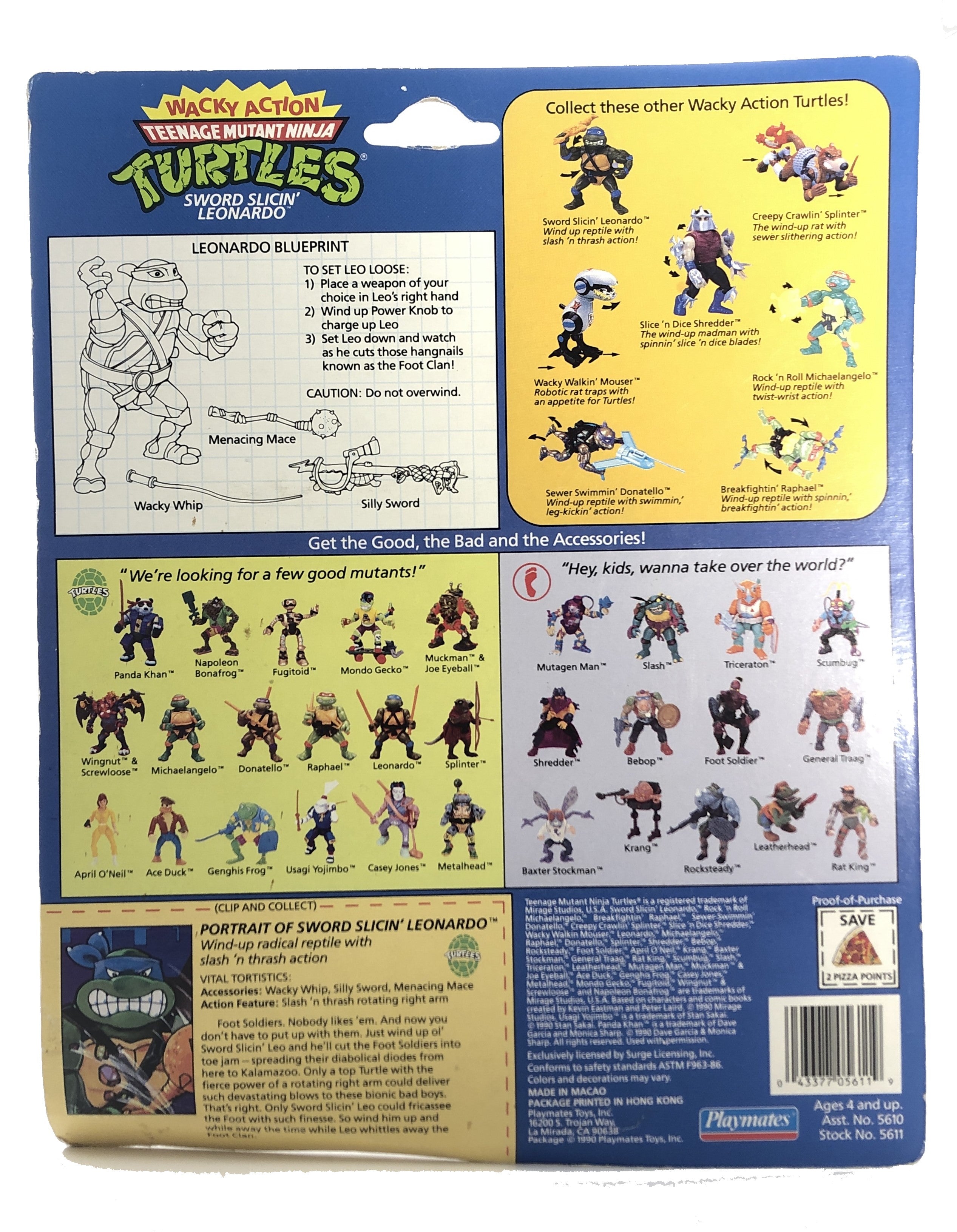 Teenage Mutant Ninja Turtles Sword Slicin' Leonardo (Playmates, 1990)-4