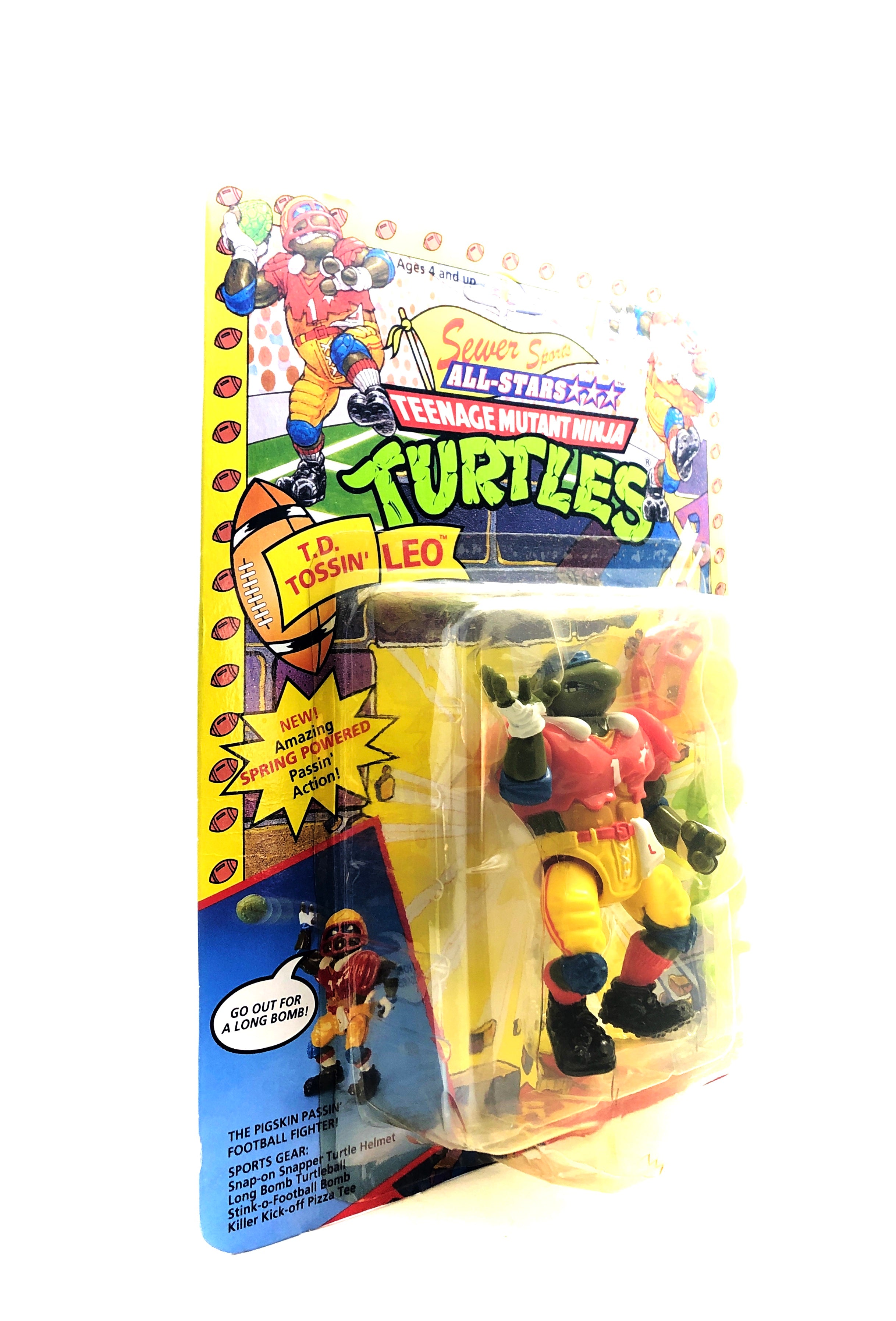Teenage Mutant Ninja Turtles Sewer Sports All-Stars T.D. Tossin' Leo (Playmates, 1991)