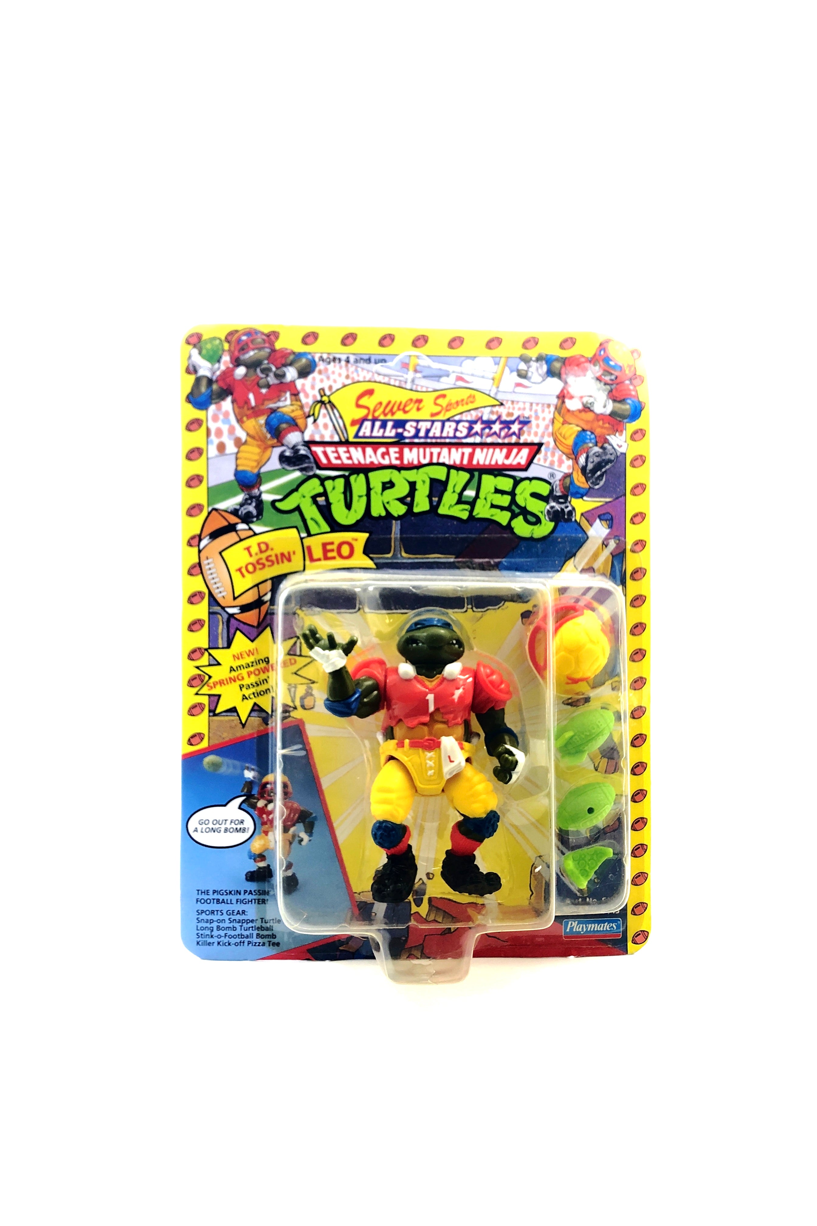 Teenage Mutant Ninja Turtles Sewer Sports All-Stars T.D. Tossin' Leo (Playmates, 1991)-1