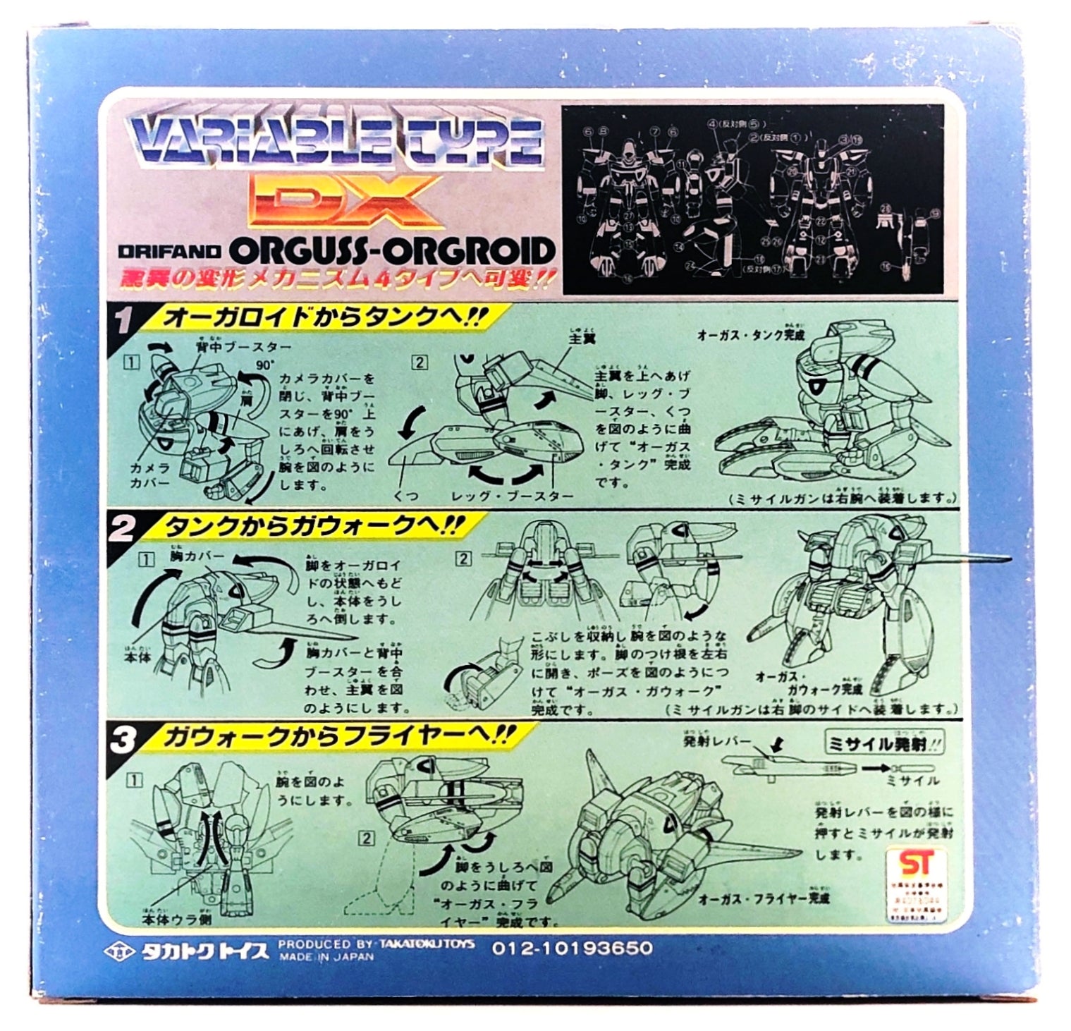 Drifand Orguss Orgroid | Variable Type 1/62 Scale | Takatoku, 1983